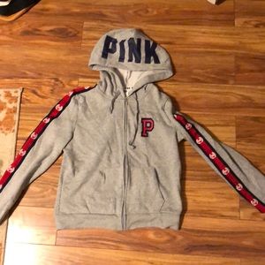 Gray zip up sweatshirt